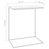 vidaXL Table d'appoint Blanc 55x35x66 cm Bois d'ing&eacute;nierie
