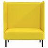 vidaXL Canap&eacute; &agrave; Haut Dossier 101cm Jaune clair tissu