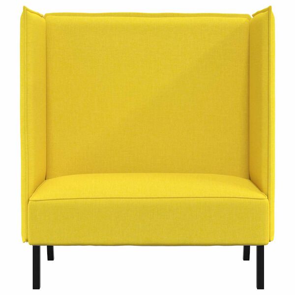 vidaXL Canap&eacute; &agrave; Haut Dossier 101cm Jaune clair tissu