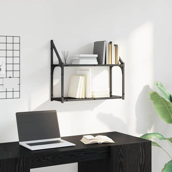 vidaXL Étagère Murale Chêne noir 60 x 21 x 51 cm Bois d'ingénierie