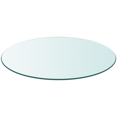 vidaXL Dessus de table ronde en verre trempé 900 mm