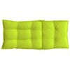 vidaXL Coussins de chaise &agrave; dossier haut lot de 2 vert vif
