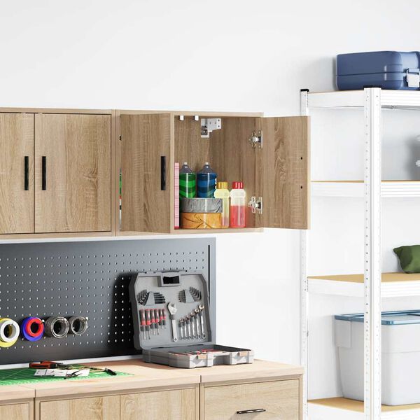 vidaXL Armoire murale de garage ch&ecirc;ne sonoma bois d'ing&eacute;nierie