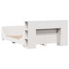 vidaXL Cadre de lit sans matelas blanc 135x190 cm bois de pin massif