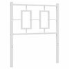 vidaXL T&ecirc;te de lit m&eacute;tal blanc 80 cm
