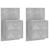 vidaXL Tables de chevet murales 2 pcs Gris b&eacute;ton