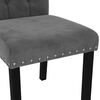 vidaXL Chaises &agrave; manger lot de 6 gris fonc&eacute; velours