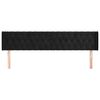 vidaXL T&ecirc;te de lit avec oreilles Noir 203x16x78/88 cm Velours