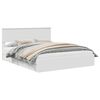 vidaXL Lit de Rangement Blanc 160 x 200 cm Bois d'ing&eacute;nierie
