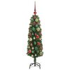 vidaXL Sapin de Noël artificiel Vert 120 cm PVC et acier et plastique