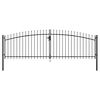 vidaXL Double portail avec haut sous forme de lance 400 x 199,5 cm