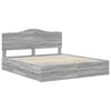 vidaXL Cadre de lit Sonoma gris 200 x 200 cm Bois Ing&eacute;nierie