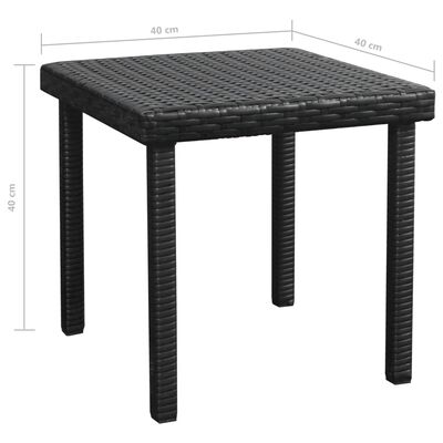 vidaXL Chaises longues lot de 2 avec table Résine tressée Noir