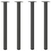 vidaXL Pieds de table console 4 pièces Anthracite 72-74 cm Acier
