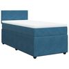 vidaXL Sommier &agrave; lattes de lit avec matelas bleu 80x200 cm velours