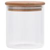 vidaXL Pots de conservation en verre couvercle en bambou 10 pcs 600 ml
