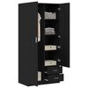 vidaXL Armoire Ch&ecirc;ne noir 80 x 52 x 180 cm Bois d'ing&eacute;nierie