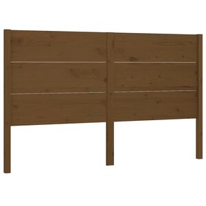 vidaXL T&ecirc;te de lit Marron miel 126x4x100 cm Bois massif de pin