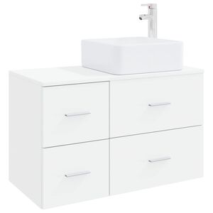 vidaXL Ensemble de mobilier de salle de bain 2 pcs Blanc