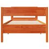 vidaXL Cadre de lit sans matelas cire marron 90x190 cm bois pin massif