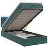 vidaXL Lit coffre avec matelas et LED Vert fonc&eacute; 100 x 200 cm Velours