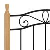 vidaXL Cadre de lit sans matelas noir m&eacute;tal bois ch&ecirc;ne 100x200 cm