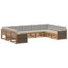 vidaXL Ensemble de canap&eacute;s d'ext&eacute;rieur 9 pc Naturel et gris clair