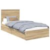 vidaXL Lit de Rangement Ch&ecirc;ne Sonoma 100 x 200 cm Bois d'ing&eacute;nierie