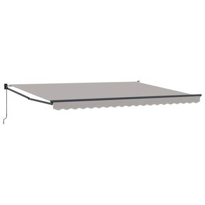 vidaXL Auvent r&eacute;tractable Gris clair 450 x 300 x 165 cm