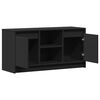 vidaXL Meuble TV avec LED noir 100x34x50 cm bois d'ing&eacute;nierie