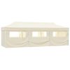 vidaXL Tente de r&eacute;ception pliable avec 8 parois 870x291x315 cm Blanc cass&eacute;