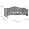 vidaXL Lit avec matelas et &eacute;clairage USB Gris clair Tissu 90x200 cm