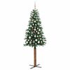 vidaXL Sapin de No&euml;l mince Vert 180 cm PVC et bois de pin massif