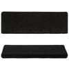 vidaXL Tapis d'escalier 15 pi&egrave;ces 65 x 21 x 4 cm Noir Bord rectangulaire