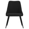 vidaXL Chaises &agrave; manger lot de 4 noir tissu