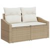 vidaXL Ensemble de canap&eacute; de jardin 13 pcs Beige Poly rotin
