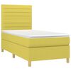 vidaXL Sommier &agrave; lattes de lit et matelas et LED Vert 80x200 cm Tissu