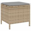 vidaXL Ensemble de salle &agrave; manger pour jardin Beige polyrotin