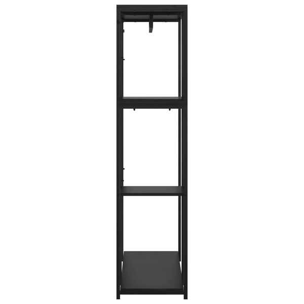 vidaXL Garde-robe Noir 90x40x167 cm M&eacute;tal et agglom&eacute;r&eacute;