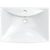 Luxueuse vasque c&eacute;ramique rectangulaire avec trop plein