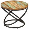 vidaXL Table basse &Oslash;50x40 cm bois de r&eacute;cup&eacute;ration massif et acier