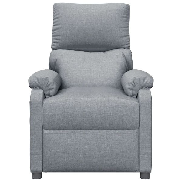 vidaXL Fauteuil inclinable Gris clair Tissu