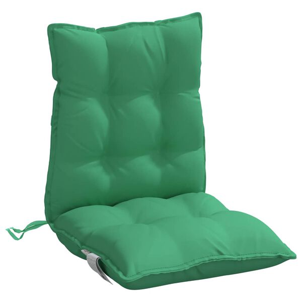 vidaXL Coussins de chaise &agrave; dossier bas lot de 6 vert tissu oxford