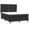 vidaXL Sommier &agrave; lattes de lit avec matelas Noir 140x190 cm Similicuir