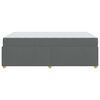 vidaXL Cadre de lit avec matelas Gris fonc&eacute; 120 x 190 cm tissu
