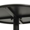 vidaXL Table de jardin ronde noir &Oslash;50x72 cm acier