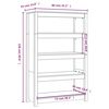vidaXL Biblioth&egrave;que Noir 80x35x126 cm Bois de pin massif