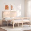 vidaXL Lit pour personne &acirc;g&eacute;e et t&ecirc;te de lit 140x200 cm bois massif