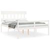 vidaXL Lit pour personne &acirc;g&eacute;e sans matelas blanc 160x200cm bois massif