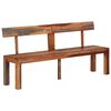 vidaXL Banc avec dossier 160 cm gris bois massif d'acacia